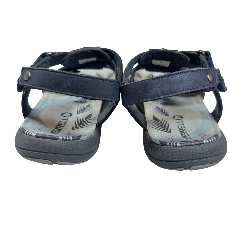 Merrell Adhera Strap Sandals Womens 9 Blue Leather Studded Backstrap Comfort - Picture 9 of 9